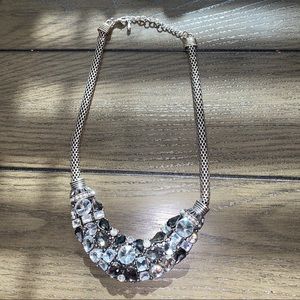 black/grey rhinestone necklace